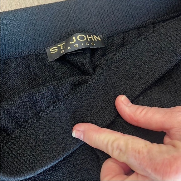 St. John Basics Chic Black Skirt Set with Gold Accents - Picture 2 of 10